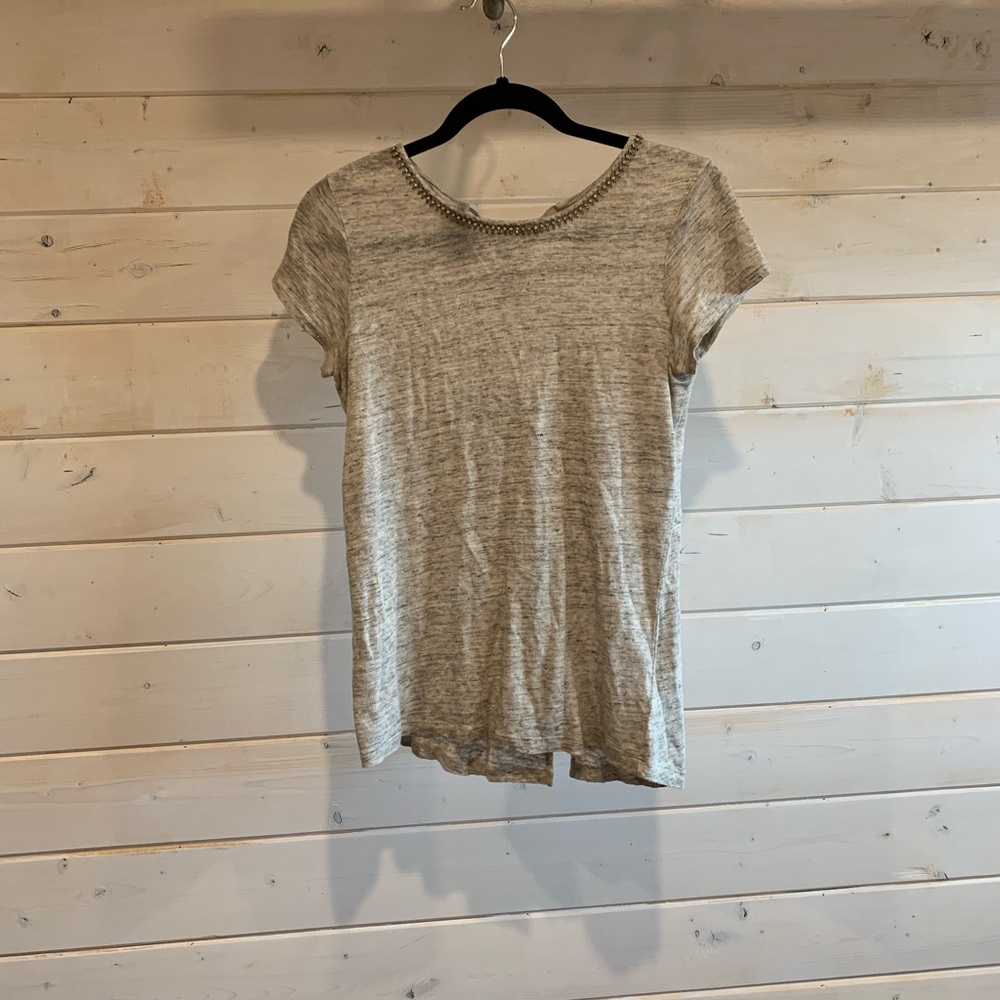 Cynthia Rowley | Grey 100% Linen Top